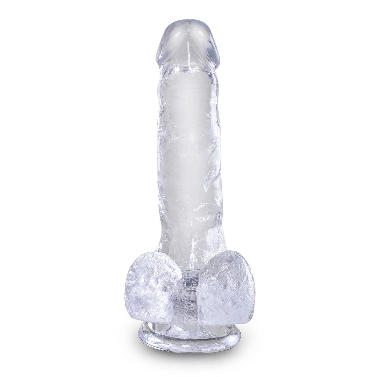 Прозрачный фаллоимитатор King Cock Clear 6  Cock with Balls - 17,8 см.