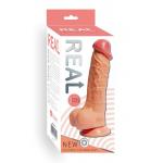 Силиконовый фаллоимитатор с двойной структурой REAL