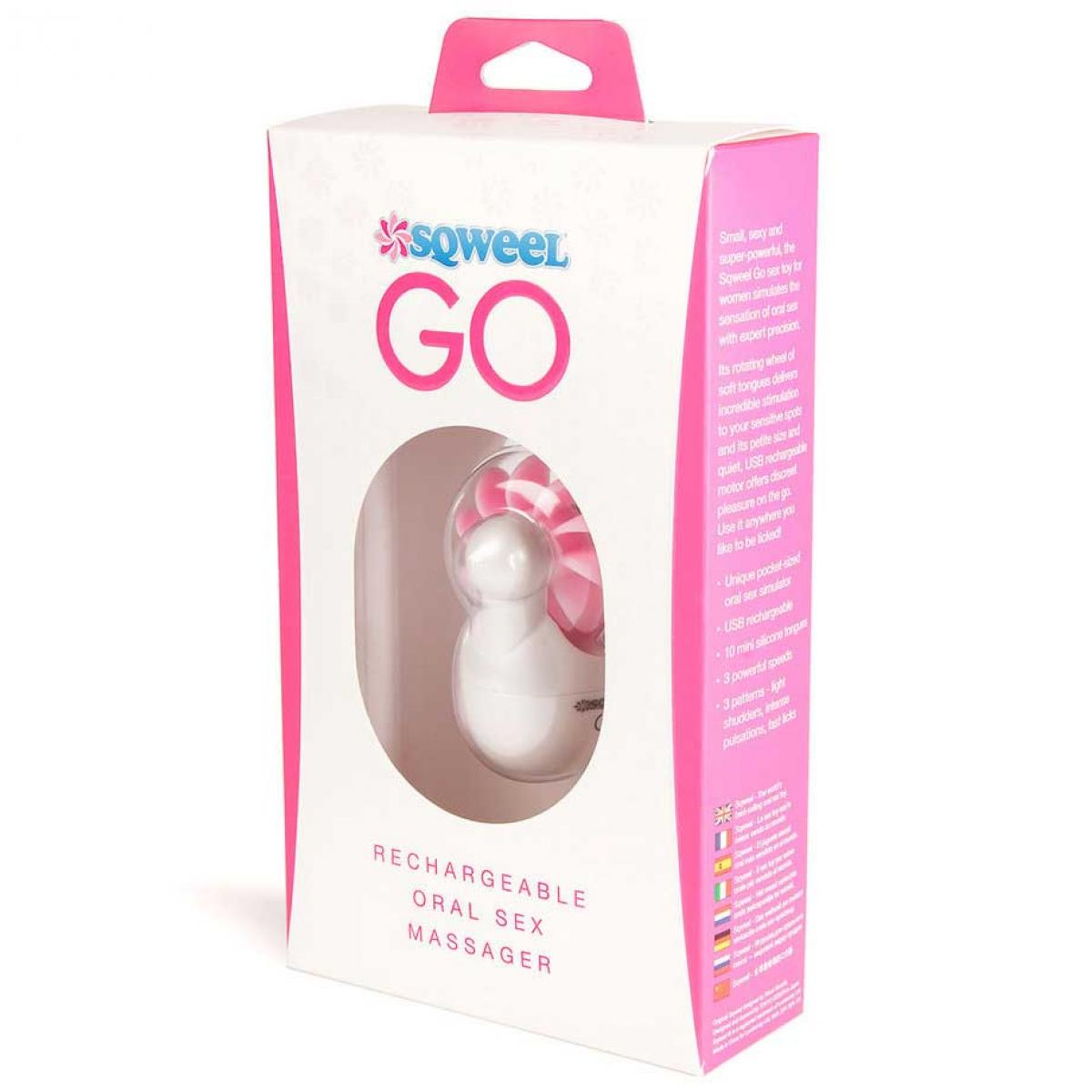 Белый клиторальный стимулятор Sqweel Go White