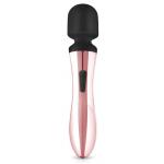 Черно-розовый вибромассажер Nouveau Curve Massager - 21 см.