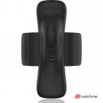 Черно-золотая вибровкладка в трусики с пультом-часами Anne s Desire Vibro Panty Wireless Watchme