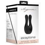 Черный клиторальный стимулятор Exceptional - 10,4 см.