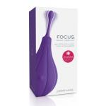 Фиолетовый вибростимулятор Focus Sonic Vibrator с 3 насадками