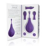 Фиолетовый вибростимулятор Focus Sonic Vibrator с 3 насадками
