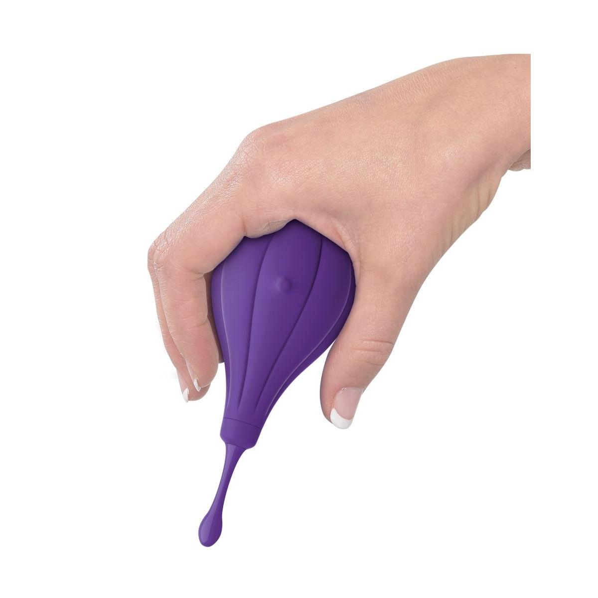 Фиолетовый вибростимулятор Focus Sonic Vibrator с 3 насадками