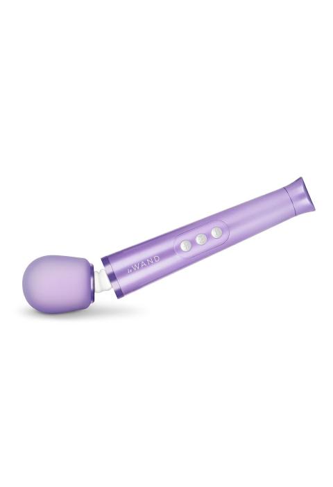 Фиолетовый жезловый мини-вибратор Le Wand c 6 режимами вибрации