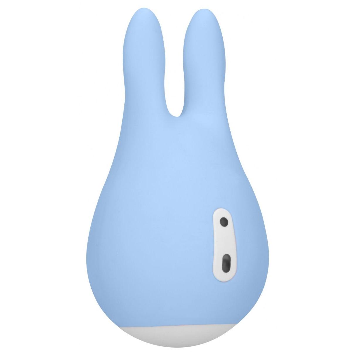 Голубой клиторальный стимулятор Sugar Bunny - 9,5 см.