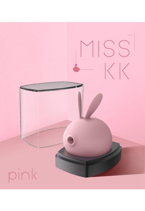 Розовый вакуумный стимулятор клитора Miss KK