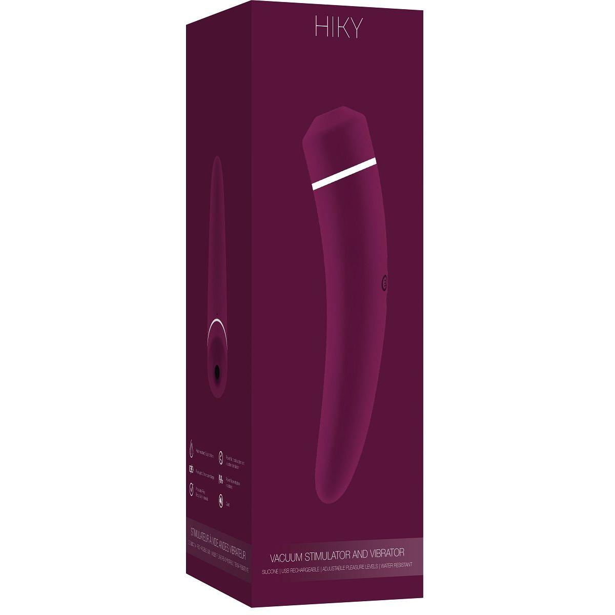 Фиолетовый вакуумный клиторальный вибромассажер Personal vibrator HIKY 