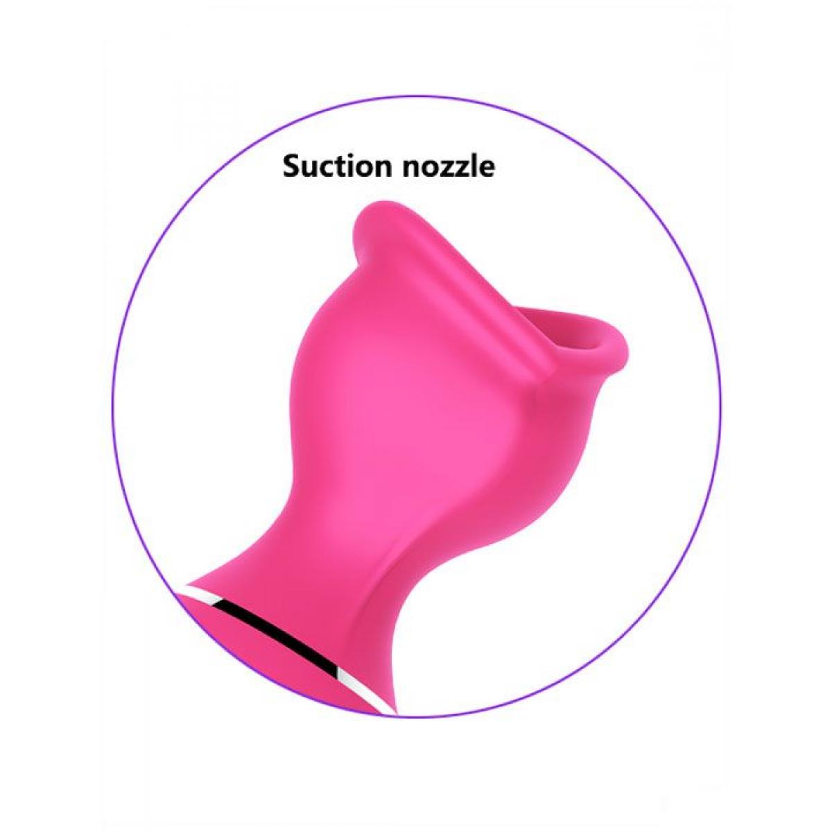 Розовый вакуумный стимулятор клитора Lip Love