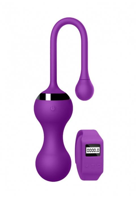 Фиолетовые вагинальные шарики Kegel Egg с браслетом Фиолетовые вагинальные шарики Kegel Egg с браслетом
