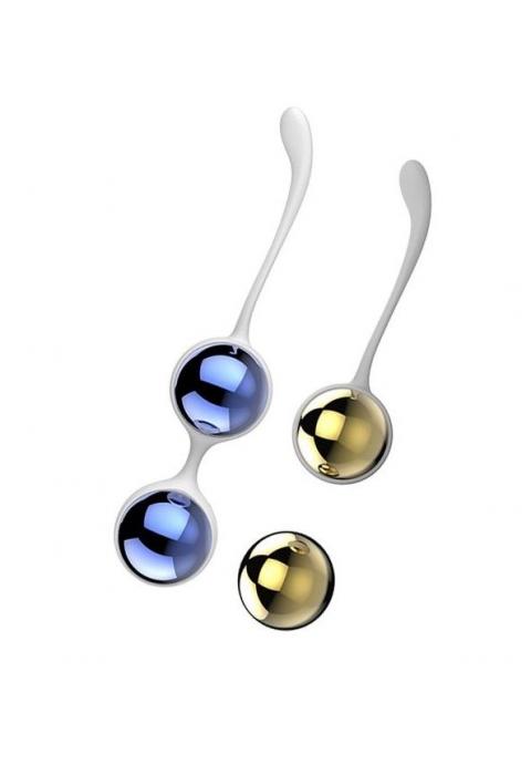Синие и золотистые вагинальные шарики Nalone Yany