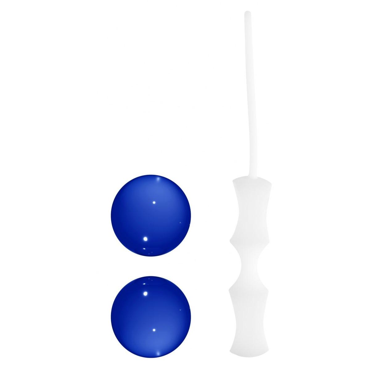 Синие вагинальные шарики Ben Wa Small в белой оболочке