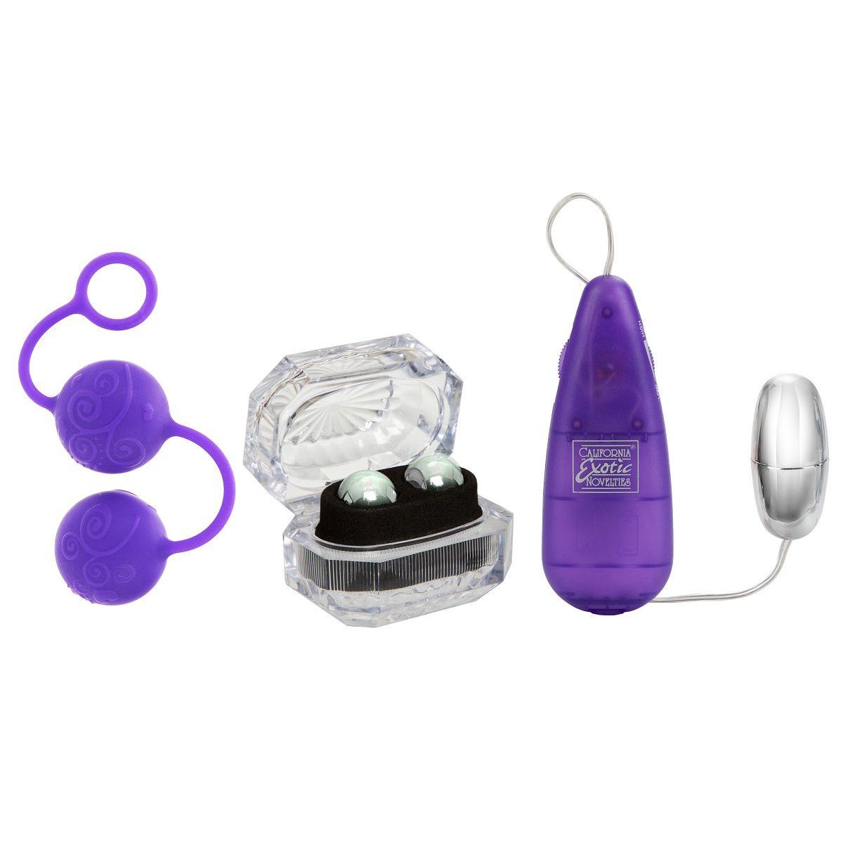 Женский набор для вагинальной стимуляции HER KEGEL KIT: 2 вида шариков и вибропуля