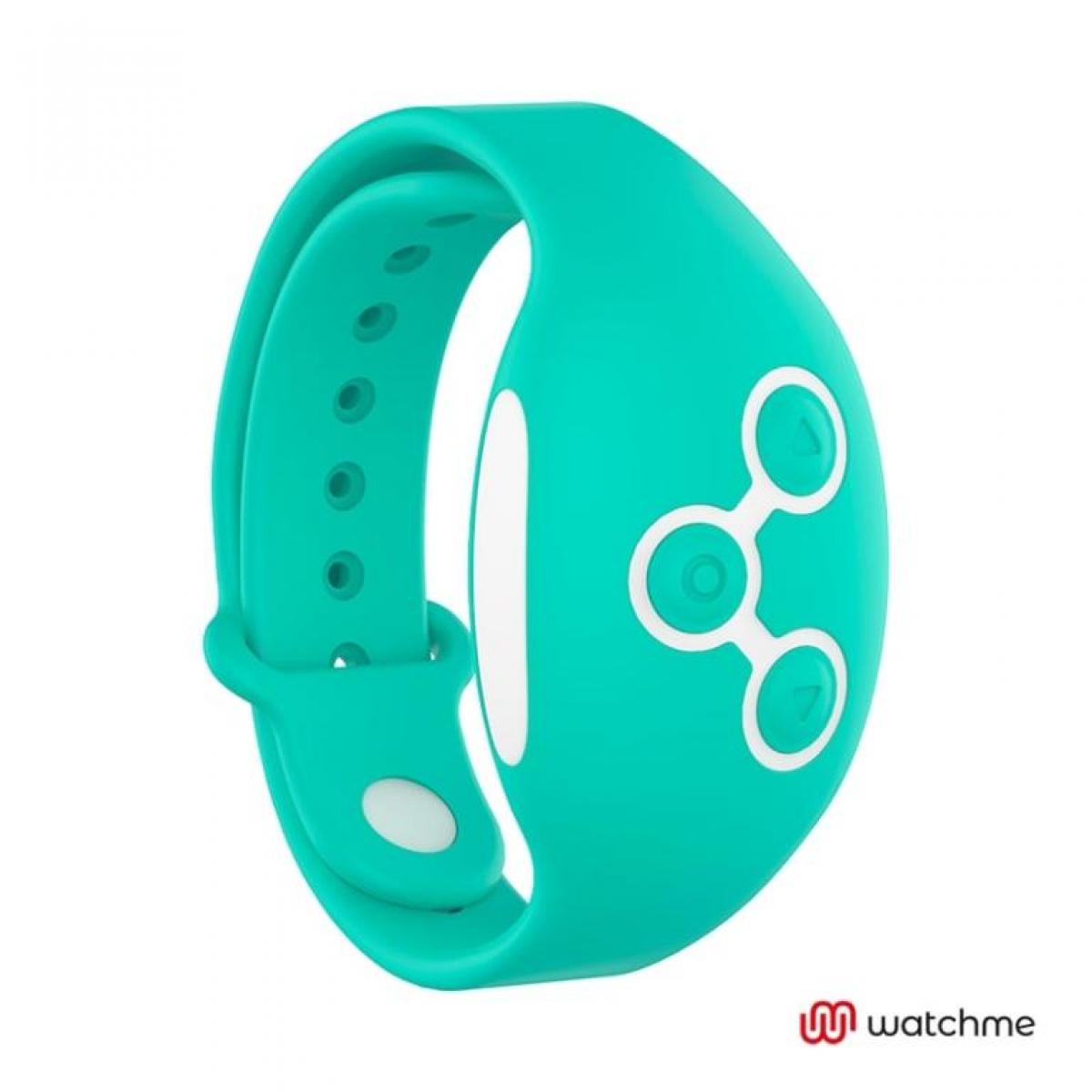 Розовое виброяйцо с зеленым пультом-часами Wearwatch Egg Wireless Watchme