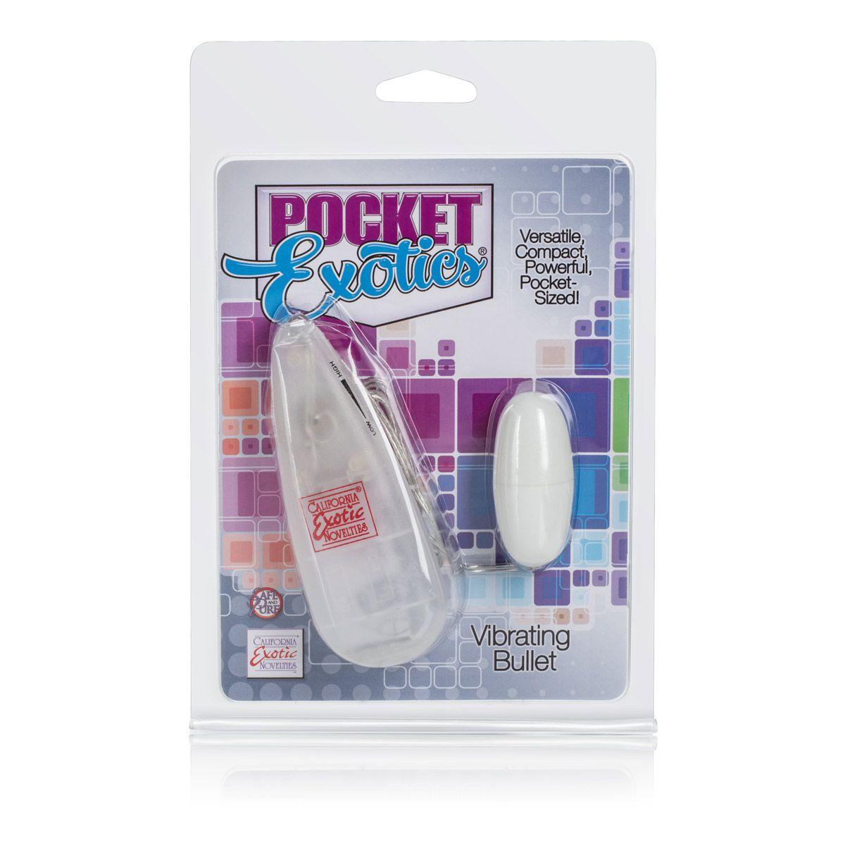Виброяйцо белого цвета  Pocket Exotics Vibrating Bullet
