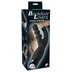 Чёрный анально-вагинальный вибратор Double Vibrator - 21 см.