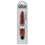 Коричневый вибратор-реалистик 9  Vibrating Stiffy - 27,9 см.