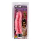 Розовый вибратор-реалистик с богатым рельефом поверхности PEARL SHINE 9 VIBRATOR - 22,8 см.
