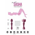 Розовый двусторонний вибратор Sasha - 22,5 см.