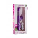 Фиолетовый перезаряжаемый вибратор Rechargeable Dolphin с дельфинчиком - 22 см.