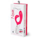 Розовый вибромассажёр с клиторальным отростком We Vibe Nova Pink - 21,5 см.