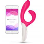 Розовый вибромассажёр с клиторальным отростком We Vibe Nova Pink - 21,5 см.