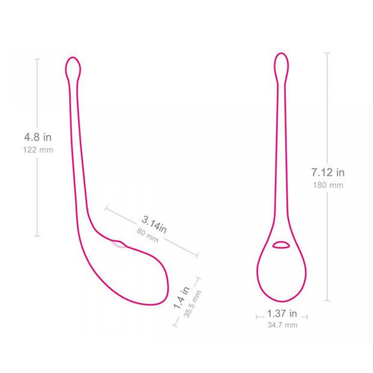 Умный розовый вибратор Lush Bullet Vibrator - 18 см.