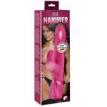 Ярко-розовый вибратор The Hammer - 30,5 см.