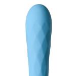 Голубой мини-вибратор S-HANDE MINI 3 с рельефом - 11,8 см.