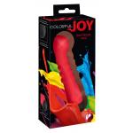 Красный вибратор с 10 режимами вибрации Colorful Joy Ripple - 16,5 см.