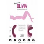 Розовый гнущийся вибратор Olivia - 15,6 см.