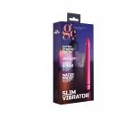 Розовый тонкий вибратор GC Slim Vibe - 16,5 см.