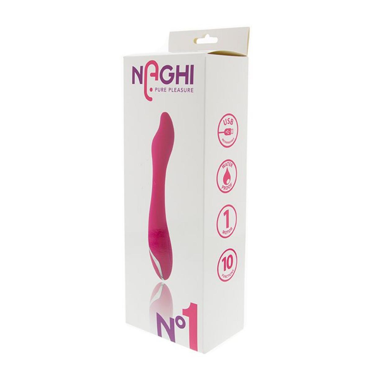 Розовый вибратор NAGHI NO.1 - 22 см.
