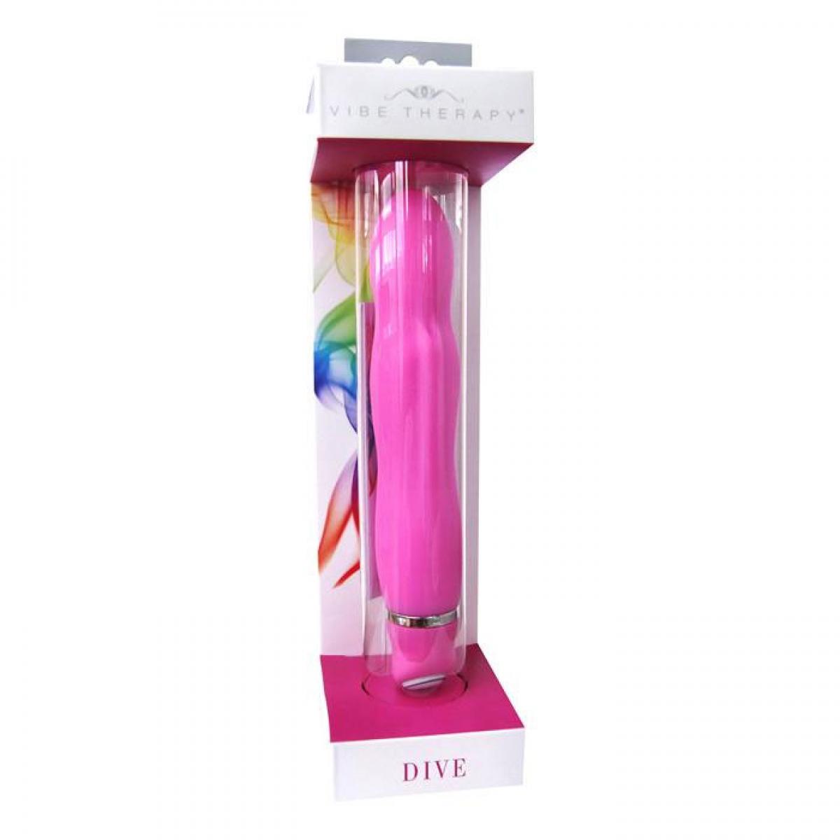 Розовый вибратор DIVE из серии VIBE THERAPY - 13 см.