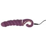 Фиолетовый вибратор Shaking Vibrator - 21 см.