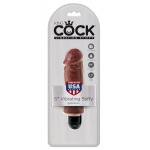 Коричневый вибратор-реалистик 5  Vibrating Stiffy - 16,5 см.