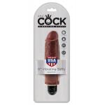 Коричневый вибратор-реалистик 6  Vibrating Stiffy - 17,8 см.