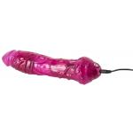Розовый вибромассажер Rechargeable Big Vibe - 25,5 см.