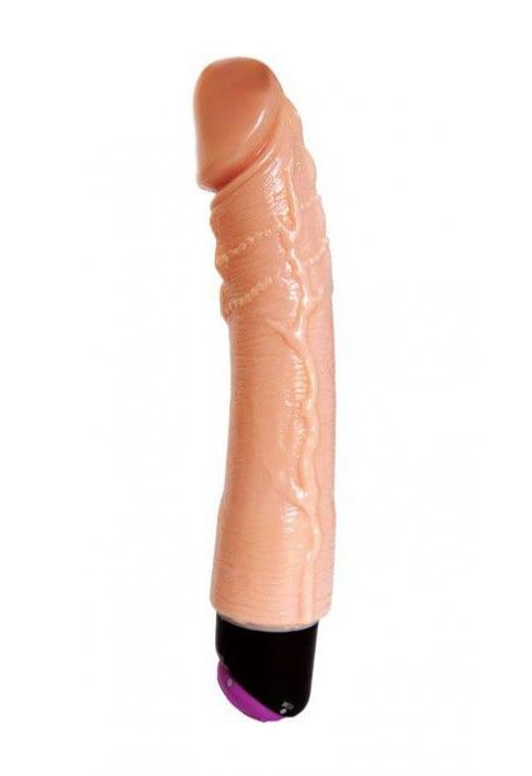 Вибратор телесного цвета Realistic Cock Vibe - 20 см.