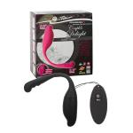 Чёрный вибростимулятор с пультом ДУ Couples Delight Remote Control Vibe