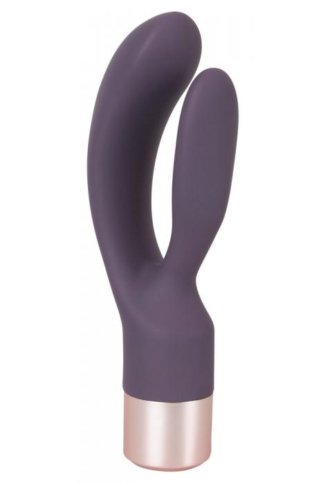 Фиолетовый вибратор-кролик Elegant Rabbit - 15,2 см.