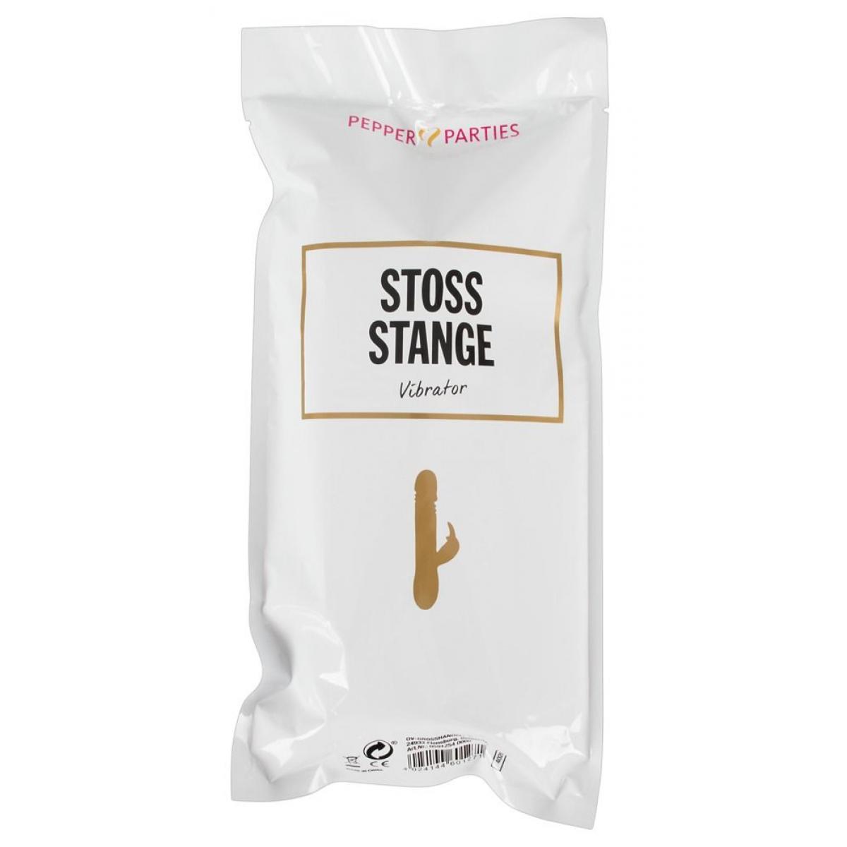 Фиолетовый вибратор-кролик Stoss Stange - 23 см.