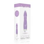 Фиолетовый вибратор Loraine со стимулятором клитора - 16,2 см.