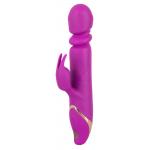Фиолетовый вибратор с клиторальным стимулятором Julie Lovetoys - 21,5 см.
