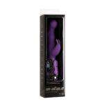 Фиолетовый вибратор с клиторальным стимулятором NSTYLE DUO VIBRATOR 5.5INCH - 14 см.