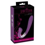 Перезаряжаемый вибратор с клиторальным стимулятором Javida Vibe with Clit Stimulator - 18,5 см.