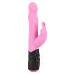 Розовый вибратор-кролик с ротацией Rotating Rabbit - 21,7 см.