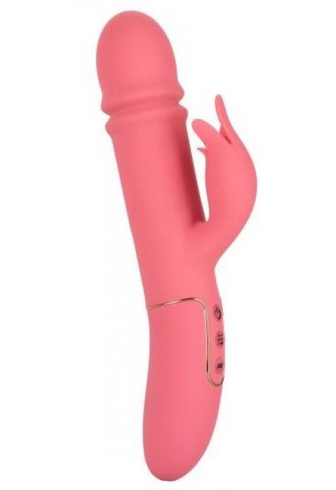 Розовый вибратор-кролик Shameless Tease - 25,5 см.