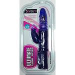 Синий вибратор типа rabbit Lovetoy Sensual - 25 см.